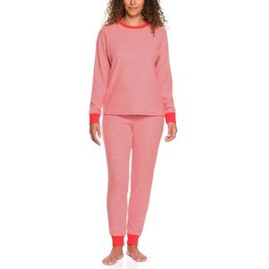 Loft Women's 2-Piece Thermal Jogger Pajama Set (Red)